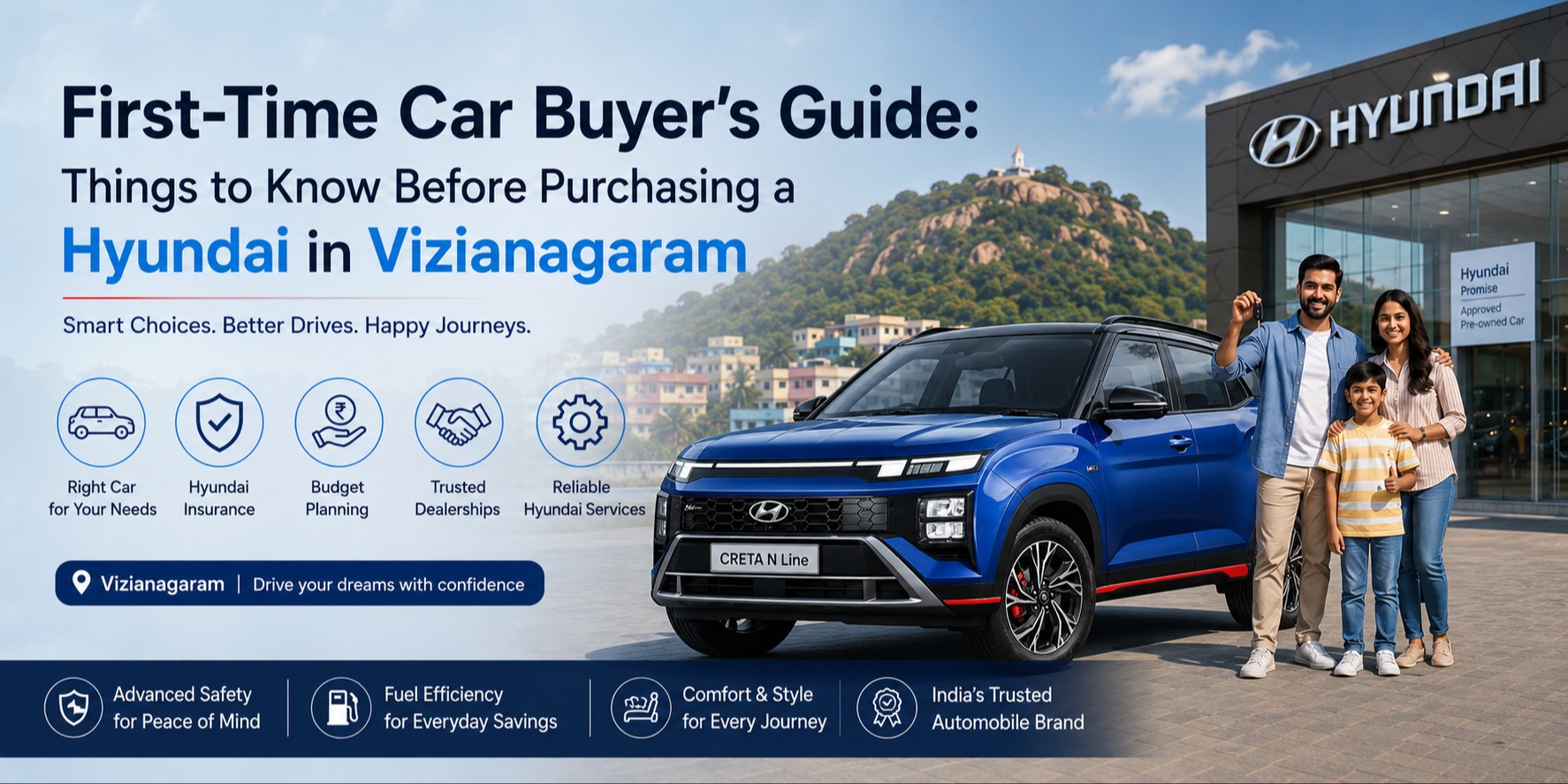 First-Time Car Buyer's Guide: Things to Know Before Purchasing a Hyundai in Vizianagaram