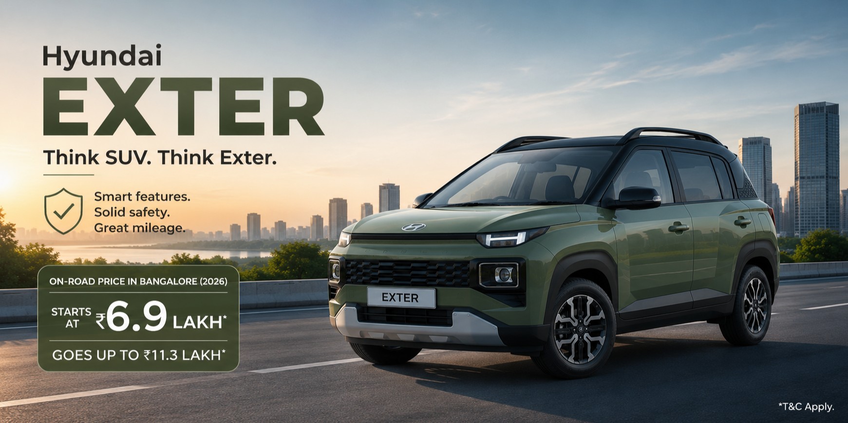Hyundai Exter On-Road Price in Bangalore (2026)