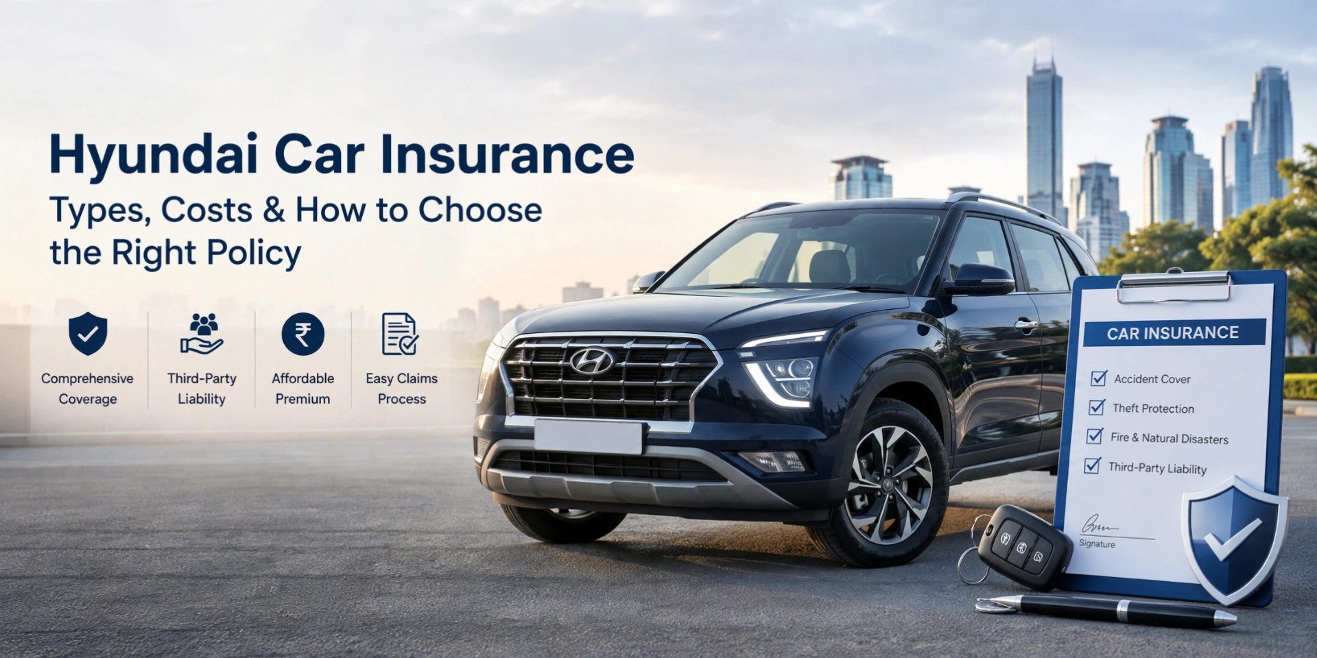 Hyundai Car Insurance 2026: Types, Costs, Coverage & Add-Ons