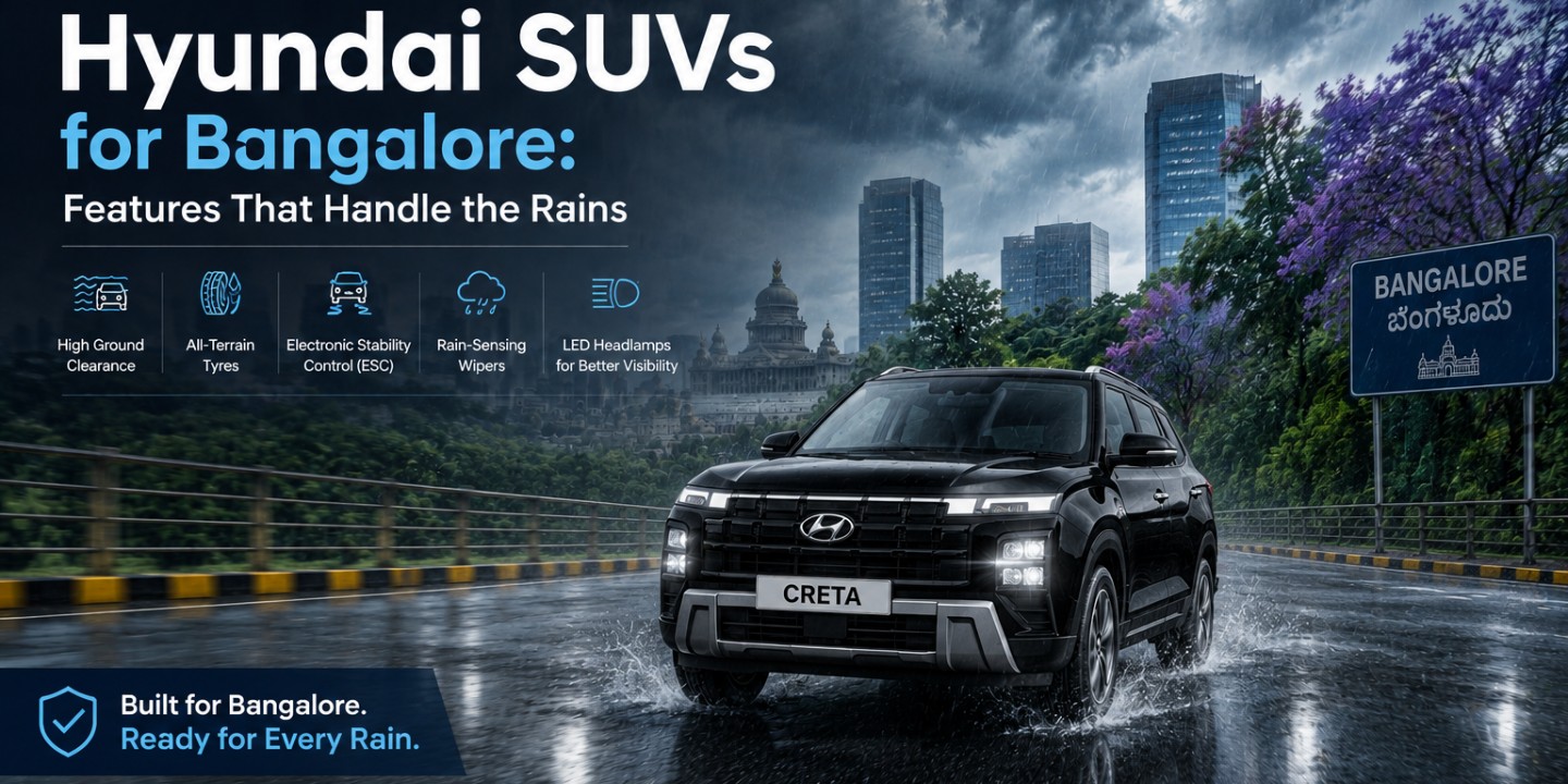 Best Monsoon-Ready Hyundai SUVs for Bangalore Rains