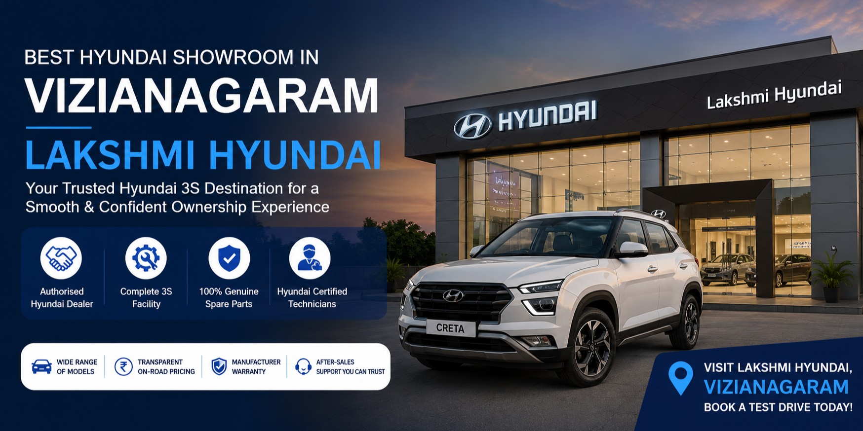 Best Hyundai Showroom in Vizianagaram | Lakshmi Hyundai