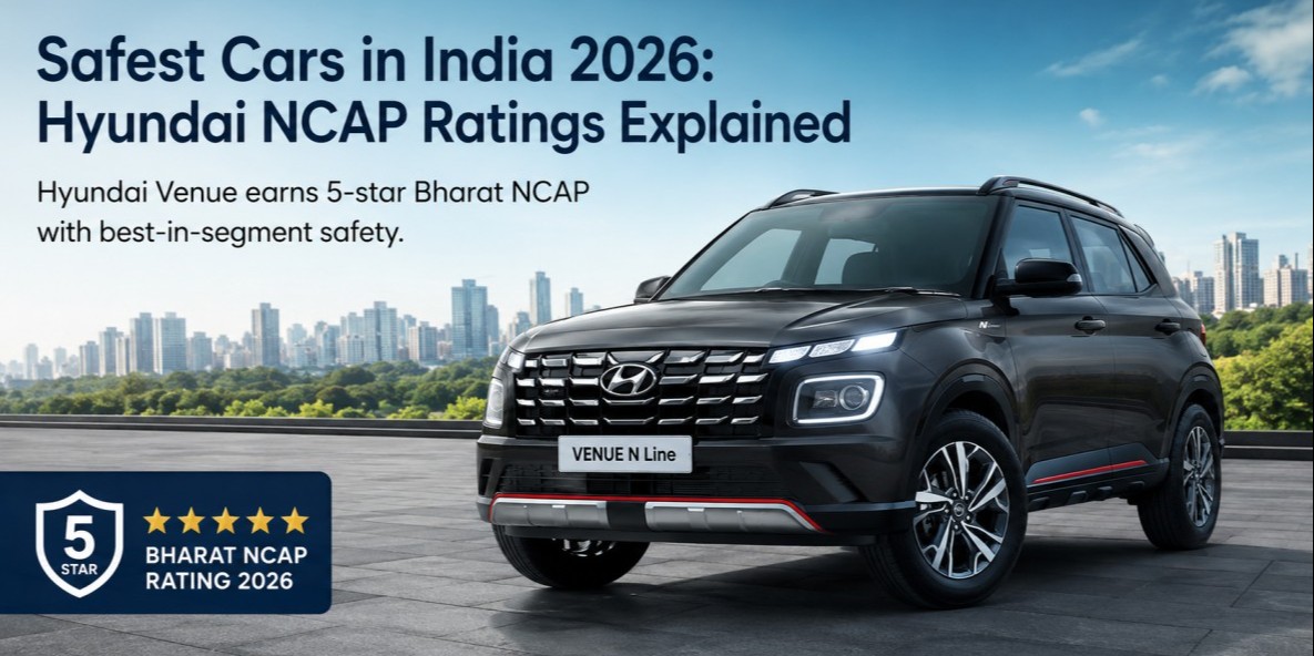 Safest Cars in India 2026: Hyundai NCAP Ratings Explained

