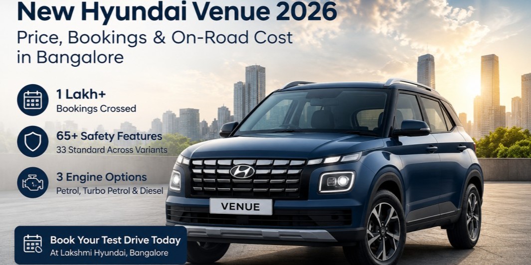 New Hyundai Venue 2026: Price & Booking in Bangalore
