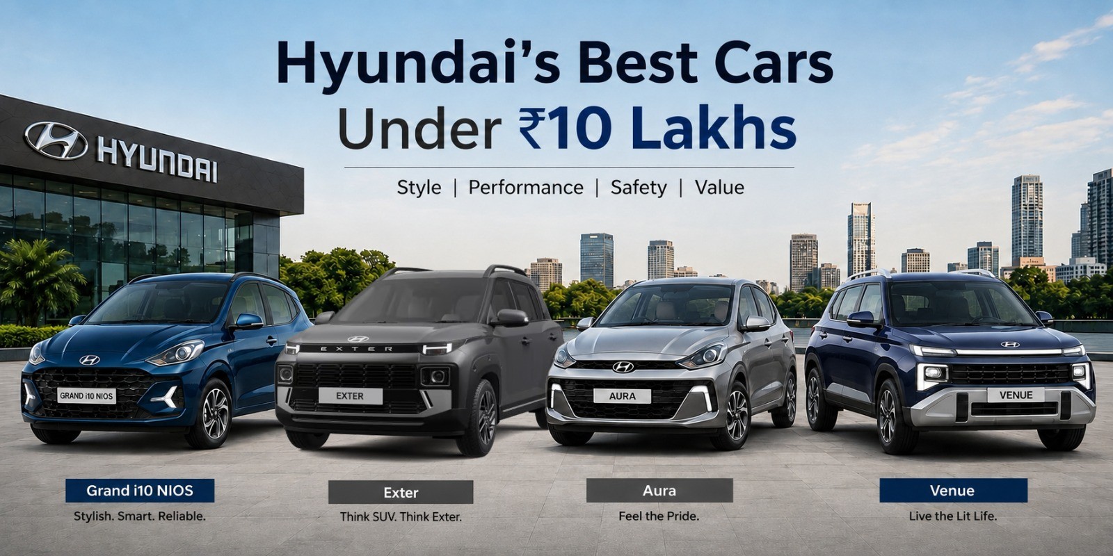 Hyundai’s Best Cars Under 10 Lakhs.
