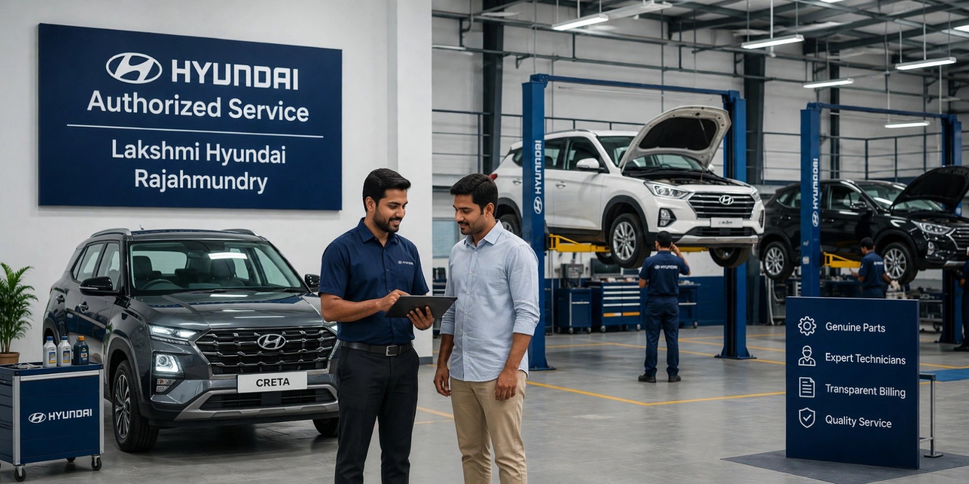 Hyundai Service Center Rajahmundry | Book Now – Lakshmi Hyundai